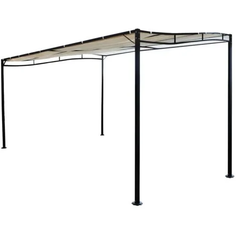 Gazebo veranda in acciaio pergola addossata autoportante 3x2,5 mt Cleopatra
