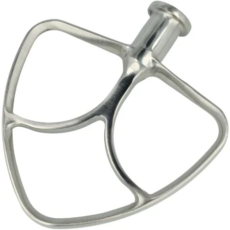 vhbw frusta piatta sostituisce KitchenAid 5KSM5THFBSS per robot da cucina - Dispositivo per mescolare, acciaio inox argento