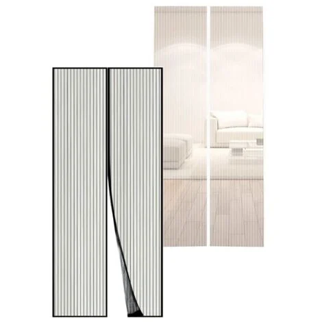 Zanzariera porta magnetica effe poliestere grigio pannelli 2 cm 120 h.cm 250