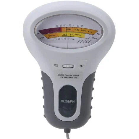 Tester Ej.Life per cloro e pH CL2, tester digitale LCD multifunzione, tester di livello del cloro con sonda, per piscine e spa