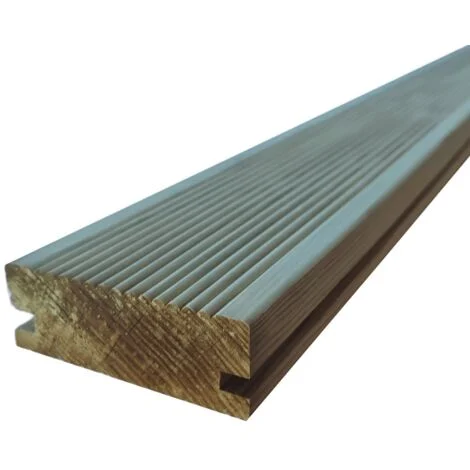 Pavimento in legno da esterno decking pino impregnato in autoclave mm 32x90x2550
