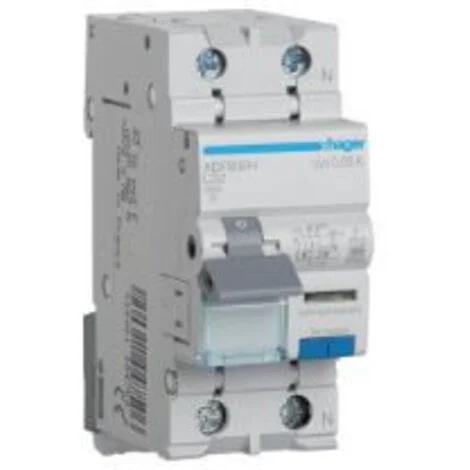 Interruttore Magnetotermico Differenziale 1P+N 30Ma F 32A ( HAGER cod. ADF832H )