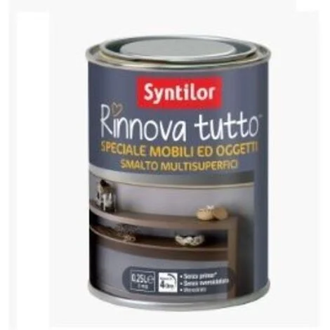 SYNTILOR - RINNOVA TUTTO SMALTO SPECIALEMOBILI 0,250 LT NERO METALLIZZATO