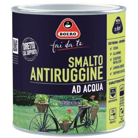 BOERO - SMALTO ANTIRUGGINE AD ACQUA VERDE CHIARO 0,500LT