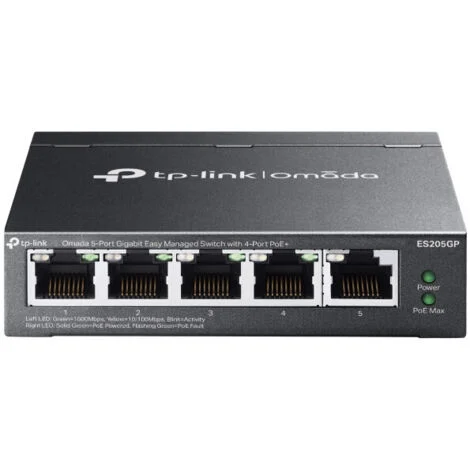 TP-Link Omada ES205G Gestito Gigabit Ethernet (10/100/1000) Supporto Power over Ethernet (PoE) Nero