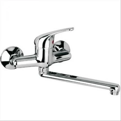 Rubinetto Miscelatore Lavello Cucina e Lavatoio a Muro Modello T-One by Teorema
