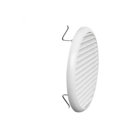 GRIGLIA DI AERAZIONE VENTILAZIONE IN PVC TONDA CON MOLLE diam 55/85 mm - 2 pezzi