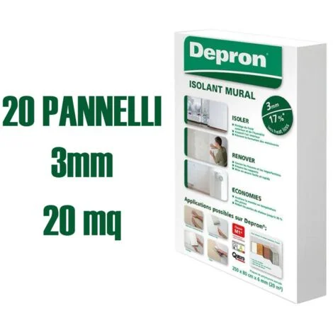 DEPRON PANNELLI ISOLANTI DA 3MM (125 X 80 ) CONFEZIONE DA 20MQ