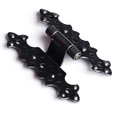 CERNIERA MARTELLATA A COLLO ALTO 12 - 55X92MM - ZINCATA VERNICITA COLORE NERO