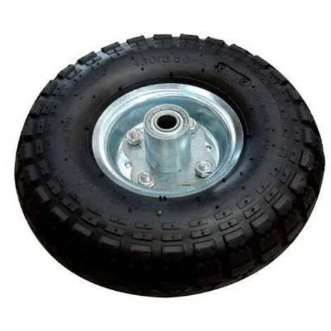 RUOTA PNEUMATICA X BRAVETTA MOZZO DECENTRAT WORKIT - 3,50X4" DISCO MET MOZZO MM 50 F.MM 16 + PFU - 1 pezzo