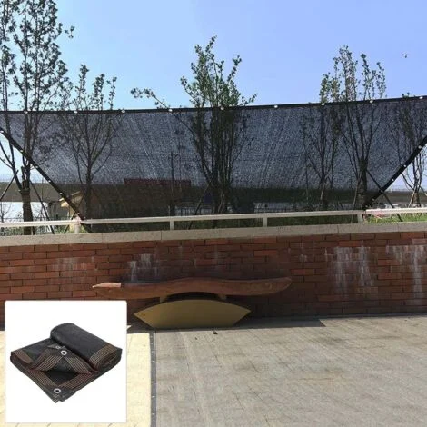 Telo ombreggiante, rete ombreggiante per protezione solare, coperture per serre, telo ombreggiante anti-UV, recinzione protettiva nera, antivento, anti-invecchiamento, 5x7 m - Vela RWShade