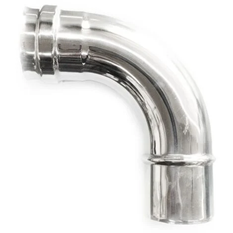 Curva 90 canna fumaria DN 60 tubo acciaio inox 316