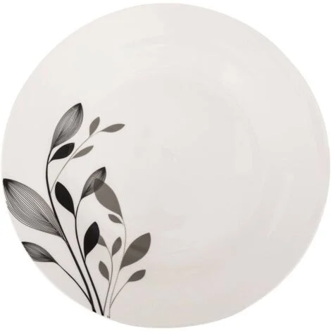 Servizio da Tavola Bianco e Nero Confezione 18 Pezzi