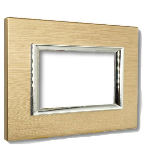 Placca Interruttore Luci Oro Titanium Compatibile Matix 3 Moduli C4803CHP