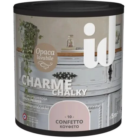 ID VERNICE OPACA E LAVABILE SENZA PRIMERCHARME COLORE ROSA - 0.5 LT