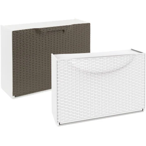 SCARPIERA MODULARE RATTAN - BIANCO/TORTORA CM 51X17,3 H.CM 40,1 - 1 pezzo