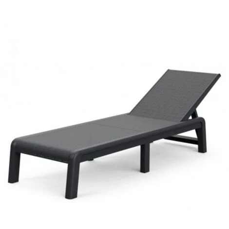 LETTINO PRENDISOLE KETER MALLORCA GRAPHITE SDRAIO SUNLOUNGER 188X58XH29 CM 39808/1
