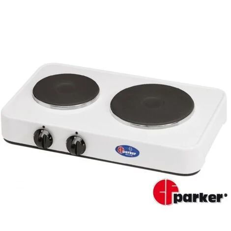 Fornello elettrico 2 piastre elettriche, 1000 1500 Watt, Ø 145 e 180 mm. PARKER