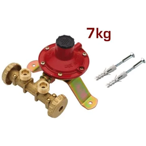 MINI CENTRALINA 2 BOMBOLE staffa REGOLATORE DA 7 KG SENZA FLESSIBILI GAS GPL