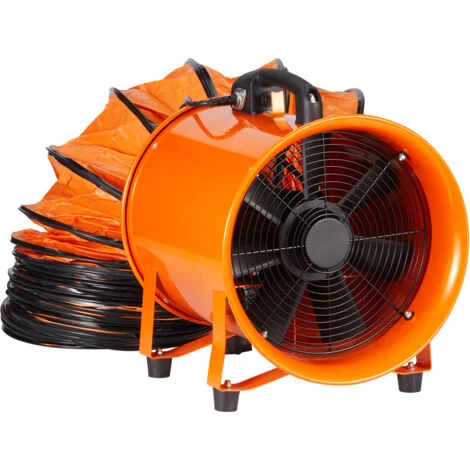 Mophorn Ventilatore Portatile, 365 W Estrattore deAria Aspiratore Industriale 304,8 mm Condotto Tubo Flessibile da 10 m Volume deAria 2574 CFM (4373 m3/h) 2 Marce per Aspirare Polvere Fumo 79 dB IP44