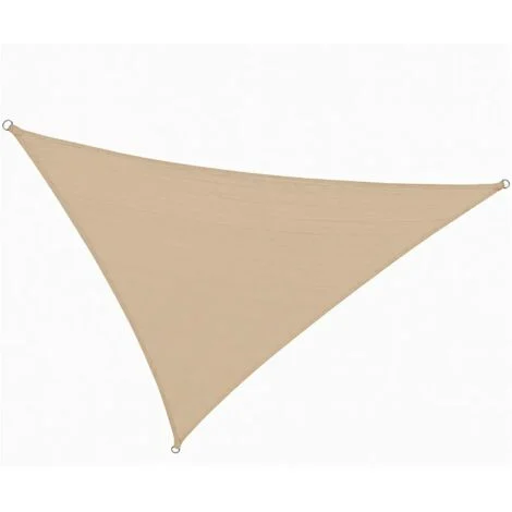 Vela Ombreggiante Triangolare 3x3x3 m Beige per Giardino e Terrazzo