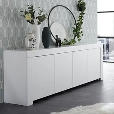 Madia 4 ante linea Clear in Bianco Opaco