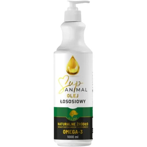 OLIO DI SALMONE 1l OMEGA 3 SupAnimal spremuto a freddo Immunità e ossa del CANE