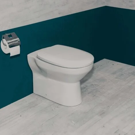 WC rimless filo muro in ceramica colore bianco – Conny