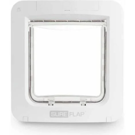 SUREFLAP Grande portina elettronica con microchip Connect - Bianco - Per gatti e cani