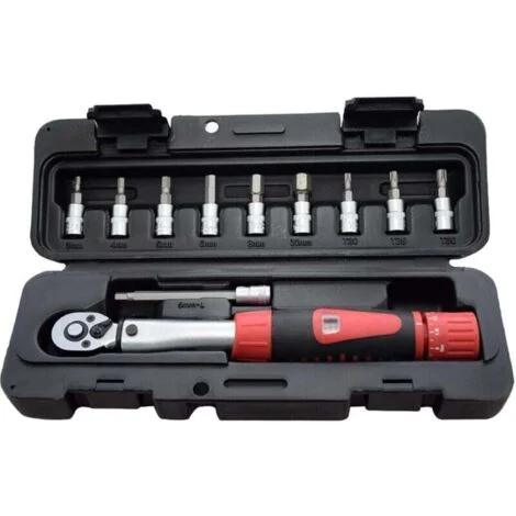 Clé dynamométrique Jeu de clés dynamométriques combinées pour entretien de vélo, clé dynamométrique prédéfinie de 2 à 24NM--TRIMEC