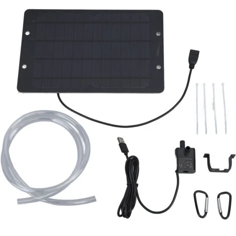 Eosnow Pompa di fontana per acqua solare set 6v 10w USB per piscina per giardini da bagno per bagni per uccelli