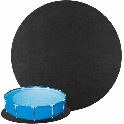Telo di fondo per piscina, tappetino per fondo piscina 4x4 m, tappetino per vasca idromassaggio, tappetino rotondo per piscine fuori terra, tappetino in feltro assorbente