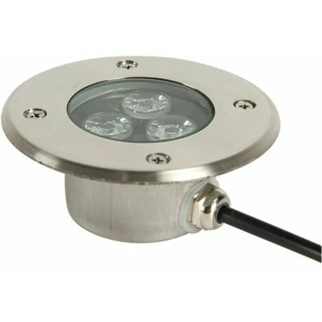 Faretto da incasso a LED per esterni, terrazza, faretto da incasso a LED molto sottile da 3 W, corpo in acciaio inossidabile impermeabile IP68, utilizzato per marciapiedi esterni, terrazza, giardino,
