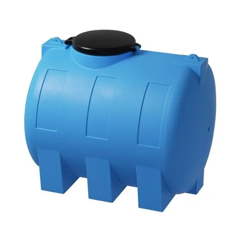 Serbatoio orizzontale da esterno per acque e liquidi alimentari in polietilene lldpe con attacchi filettati e tappo Ø 300 mm rototec c1000