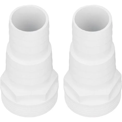 Adattatore per tubo flessibile della pompa del filtro della piscina KZQ da 2 pezzi, adattatore per tubo flessibile della piscina con filettatura maschio da 1-1/2 pollici, adattatore per tubo flessibil