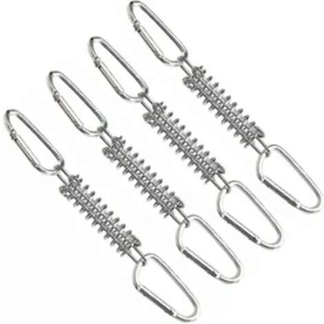 Fibbia a molla di tensione, attacco a molla per tenda da sole, con 8 moschettoni, attacchi per vele parasole, accessori in acciaio inox per tende, tendaggi, campeggio