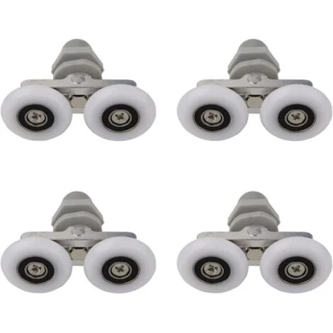 Rulli per box doccia KZQ, ruote gemellari, rotelle scorrevoli, ricambio per box doccia da bagno, 25 mm, confezione da 4