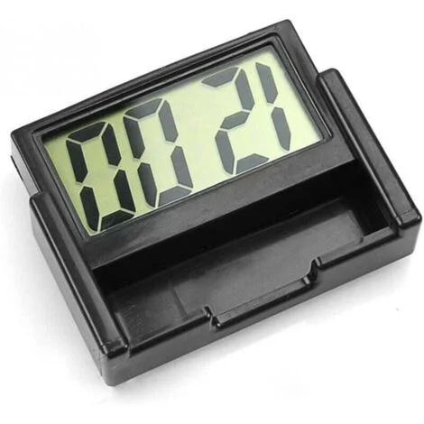 Orologio digitale per auto KZQ, mini orologio da cruscotto per auto, orologio elettronico universale, orologio autoadesivo con display LCD, orologio da tavolo per cruscotto