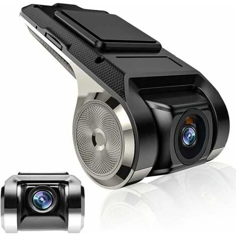 KZQ Dash Camera per auto HD Mini DVR Registratore per auto Telecamera per auto Angolo di visione 140°, sensore G, Smart GPS ADAS Registratore di guida USB DVR per auto per Android Autoradio Supporto T