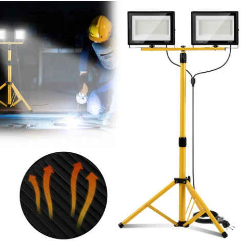 Jopassy Proiettore LED 100W, illuminazione floodlight esterna, proiettore da cantiere impermeabile IP66, luce bianco freddo