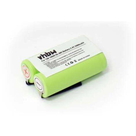 vhbw batteria compatibile con Braun, Grundig, Norelco, Panasonic, Philips Philishave, Remington, Sanyo rasoio elettrico (2000mAh, 2,4V, NiMH)