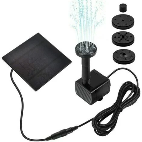 Pompa per fontana solare, pompa per fontana a pannello solare BR-Vie per laghetto, pompa per laghetto solare da 180 l/h per giardino, bagno per uccelli, acquario