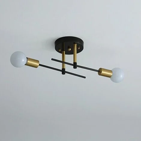 Lampadario moderno Sputnik, lampada da soffitto industriale vintage E27, lampada da soffitto vintage fai da te, plafoniere in ferro dorato per camera da letto, senza lampadine