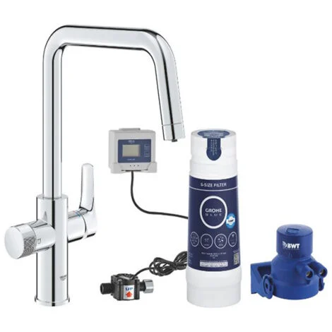 Rubinetto Grohe Blue Pure Eurosmart Cromo Bocca U Sistema Filtrazione Acqua30584000 Cromo Lucido