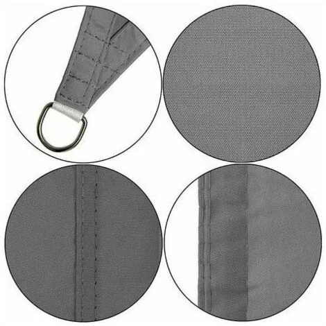 Vela ombreggiante rettangolare 2x5m Telo ombreggiante Vela parasole Impermeabile Traspirante Protezione UV per Campeggio Terrazza Giardino Balcone Piscina all'aperto, grigio
