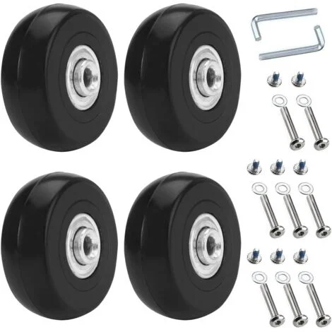 ruote universali per valigie, ruote di ricambio per valigie da 50x18 mm, ruote di ricambio per valigie, ruote per valigie, kit per valigie in metallo e gomma per valigie, carrelli a mano, passeggini-D