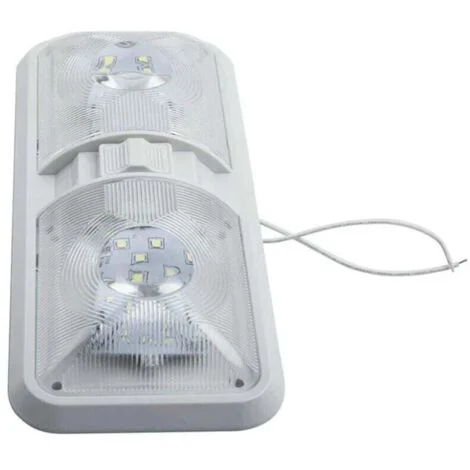 Plafoniera a LED per camper da 12 V, illuminazione interna per camper e barche con interruttore, plafoniera a cupola per roulotte da 48 LED e 800 lm per camper e roulotte