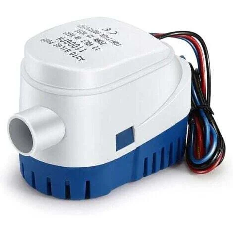 Pompe di sentina, pompa di sentina automatica da 12 V, 1100 GPH, pompa per acqua liquida silenziosa e automatica per pompa di sentina marina, pompa per barche, stagni, piscine INHHUB
