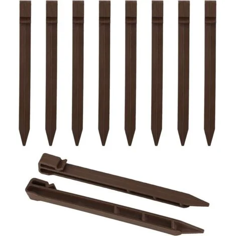 20 picchetti di ancoraggio a terra in plastica da 24 cm - Picchetti di ancoraggio a terra - Picchetti di ancoraggio da giardino - Picchetti di fissaggio per bordure da giardino, patio, tende