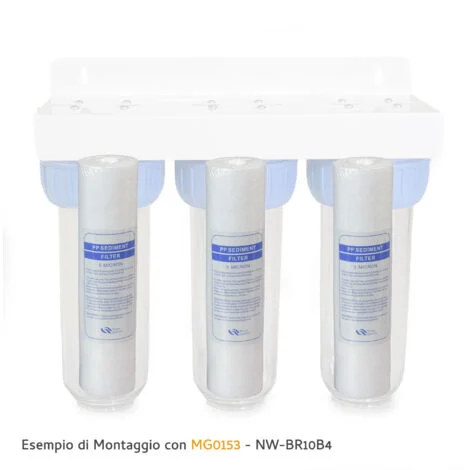 KIT SEDIMENTI CARTUCCE 3 PEZZI FILTRO SISTEMA FILTRAZIONE 10" 254MM ACQUA 5 μ